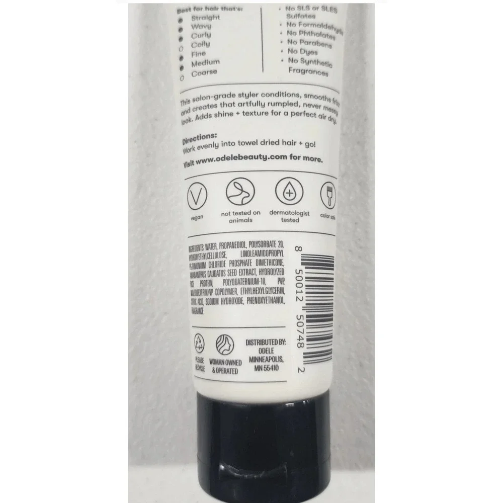 Odele Air Dry Styler 4-Pack Travel Size 2oz Each Smoothing Hair Cream Vegan New